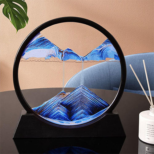 Sandbilder-Moving Sand Art Decor Falling Sand Art Picture in Motion, 3D Deep Sea Sandscape